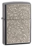 Review ZIPPO  / ZIPPO BS ENGLISH SCROLL, BLACK ICE LIGHTER (BLACK CHROME)