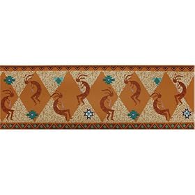 KOKOPELLI southwestern prepasted WALL PAPER BORDER wallpaper