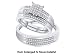 Stunning Micro Pave White Gold 3 Pc. Genuine Diamond Wedding Set for Him and Her