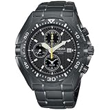 Pulsar Watches Pulsar Tech Gear Alarm Chronograph Black Ion Finish 100m Water Resistant 