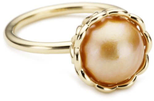 Pandora Damen-Ring Gold Apricotfarbene Perle Gr. 55 (17.5) 150167Pgo55 Preisvergleich