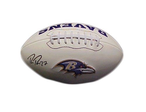 RAY RICE SIGNED AUTOGRAPHED LOGO FOOTBALL BALTIMORE RAVENS COA + HOLOGRAM