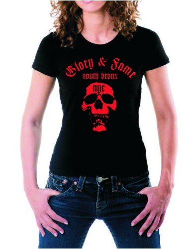 Glory & Fame NYC south bronx GIRLY t-shirt schwarz
