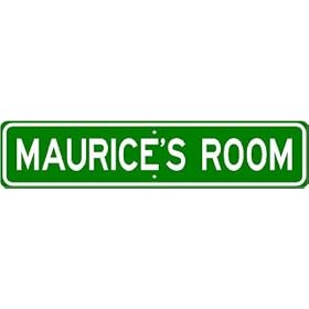 MAURICE ROOM SIGN - Personalized Gift Boy or Girl, Aluminum