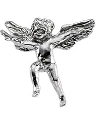 14K White Gold 15.00X17.00 mm Angel Lapel Pin