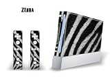Skin Decal Cover for Nintendo Wii Console + two Wiimote Controllers - Zebra