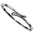 14kt White Gold Intersecting Journey Diamond Bangle