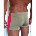 Badehose Retro-Style - Red/Olive Boxershort Herren Badeshort - ein Klassiker. - COOL24