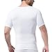 No.66 Town Men's Waist Slim Burn Fat Weight Loss Body Shaper Corset Crew Neck Short Sleeve T-shirts(XL,White)