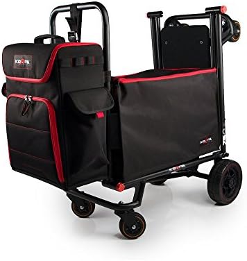 Krane AMG 750 Multi-Mode Folding Longbed 6 Wheeled Cart with Cargo Bag and Bin