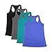 Semath Women's Sleeveless Loose Fit Round Neck Casual Cami Tank Top,4 Pack/Gray/Blue/Black/Royal Blue,Small, Small, 4 Pack/Gray/Blue/Black/Royal Blue
