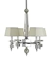 Candice Olson 6678-4H Cluny Chandelier Crystal with Chrome Base and Cream Silk Shade, Diameter 24-Inch by Height 29-Inch