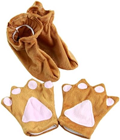 XIANKI Children Costume Accessory Costume Party Cosplay Gloves And Boots Set Brown1