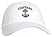 Funny Sailing Embroidered Captain Hat Embroidered Cap and Funny Beer Coolie Can Cooler Gift Set Bundle White