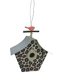 New Rosso's International Retro Birdhouse Brown Spots Galvanized Steel Roof Pagoda Style
