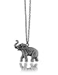 Laivshy Retro Vintage Silver Elephant Necklace - 20" Silver Plated Station Chain