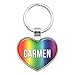 Graphics and More Metal Keychain Key Chain Ring Rainbow I Love Heart Names Male C Cadb - Carmen