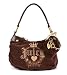 Juicy Couture No Drama Velour Shoulder Bag Tote Chocchaud Brown