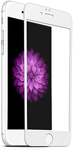 iNINJA 3D Touch Compatible Screen Protector,Full Screen Anti-scratch Tempered Glass Protector with Curved Edge for iPhone 6/6S Scree(5.5 inch/White)