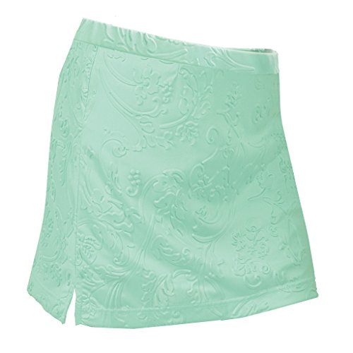 Monterey Club Ladies Dry Swing 3D Floral Emboss Texture Solid Skort #2896