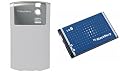 OEM BLACKBERRY 8310 Curve Battery + SILVER Cover Door