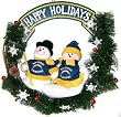 San Diego Chargers 20" Team Snowman Wreath - Football Sports Merchandise