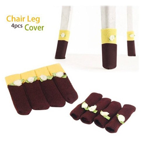 TOOGOO 1 Set of Table Chair Leg Cover Sock Case Furniture Floor Protectors (Set of 4pcs)