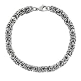 Ladies Stainless Steel Byzantine Bracelet, 8