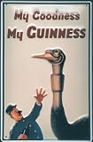 Guinness My Goodness Ostrich New Metal Advertising Sign - Approx 12 x 8 Inches (30 x 20 cms))