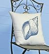 CUSHION, shell print 45x45cm