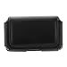 GTMax Black Horizontal Large Slim Leather Pouch Case with Belt