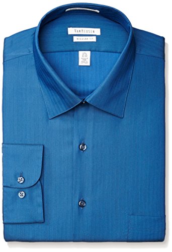 Van Heusen Mens Regular Fit Herringbone Solid Blue Graphite 16 | Desertcart  Belize