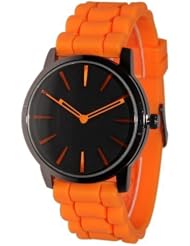Geneva Orange w/ Black Silicone Jelly Watch