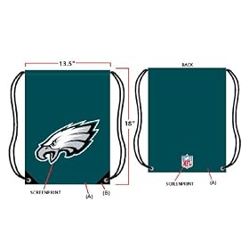 NFL Drawstring Backpack - Philadelphia Eagles Draw String Cinch Sack