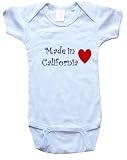 MADE IN CALIFORNIA - CALIFORNIA BABY - State-series - White, Blue or Pink Onesie / Baby T-shirt