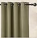Utopia Bedding Blackout Curtains for Bedroom, Grommet Window Curtains 63 Inch Length 2 Panels Thermal Insulated Drapes for Living Room (Olive, 52W x 63L Inches)