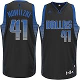 NBA adidas Dirk Nowitzki Dallas Mavericks Vibe Swingman Jersey - Black (Small)