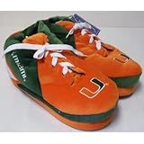 Miami Hurricanes NCAA Plush Sneaker Slippers