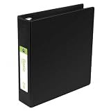 Office Products : Wilson Jones 368 Line Basic Round Ring Binder, 2-Inch Capacity, 8.5 x 11 Inch Sheet Size, Black, 12 Binders (1 Case) (W368-44NB)