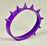 6pk Purple Rubber Spike Bracelet Wristband Cyber Goth