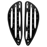 Arlen Ness Deep Cut Floorboards - Driver - Black 06-833 by Arlen Ness