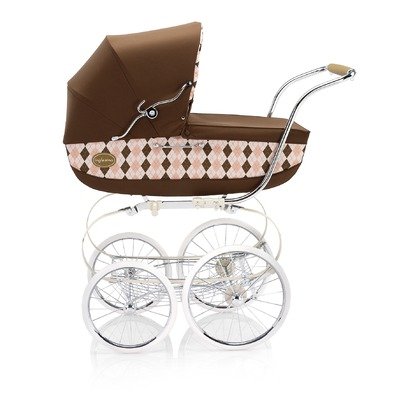 Classica Pram in Argyle / Ivory
