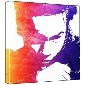 River Phoenix - Pop Art Print (Grungy Paint Effect) 30 x 30 x 2 cm Medium Square Deep Box Canvas