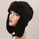 Faux Shearling Trooper Hat-Black