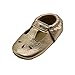 iEvolve Baby Leather Shoes Soft First Walker Shoes Crib Shoes Moccasins for Toddlers(Golden Sandal, 12-18 Months)