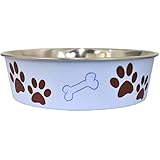 Loving Pets Bella Bowl for Pets, Small, 1-Pint, Murano Blue