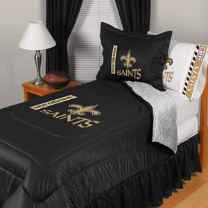 New Orleans Saints Shower Curtain Black