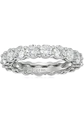 Sterling Silver and Cubic Zirconia All-Around Band Ring