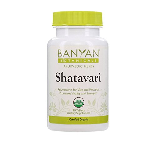 Banyan Botanicals Shatavari Tablets - USDA Organic - 90 ct - Asparagus Racemosus - Rejuvenative for Vata and Pitta that Promotes Vitality and Strength