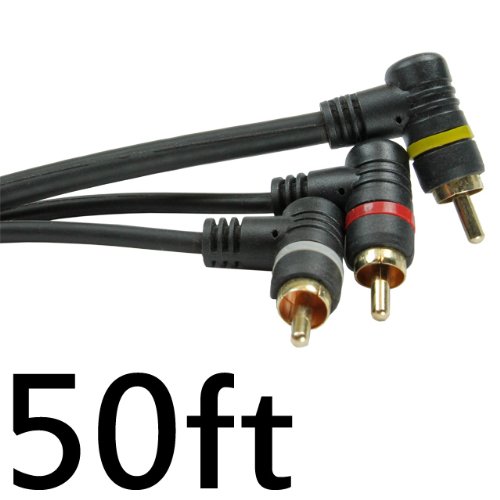 Right Angle RCA Cable 50ft Triple RCA AUDIO VIDEO Nonononoeraeraaa